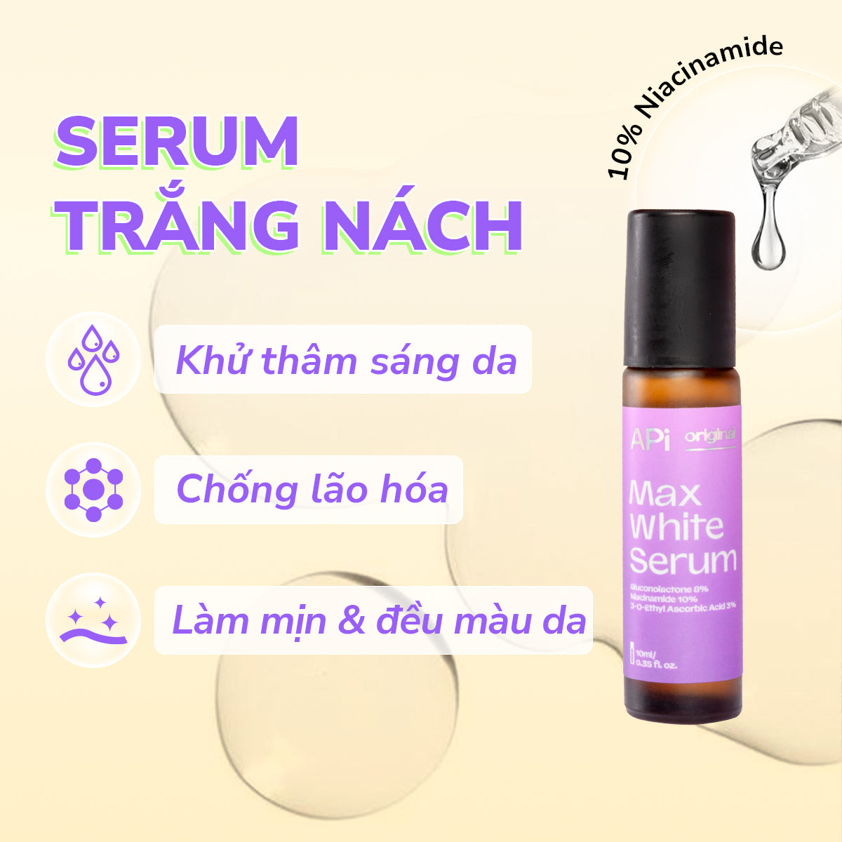 ĐÁNH GIÁ CHI TIẾT SERUM GIẢM THÂM, TRẮNG NÁCH APi