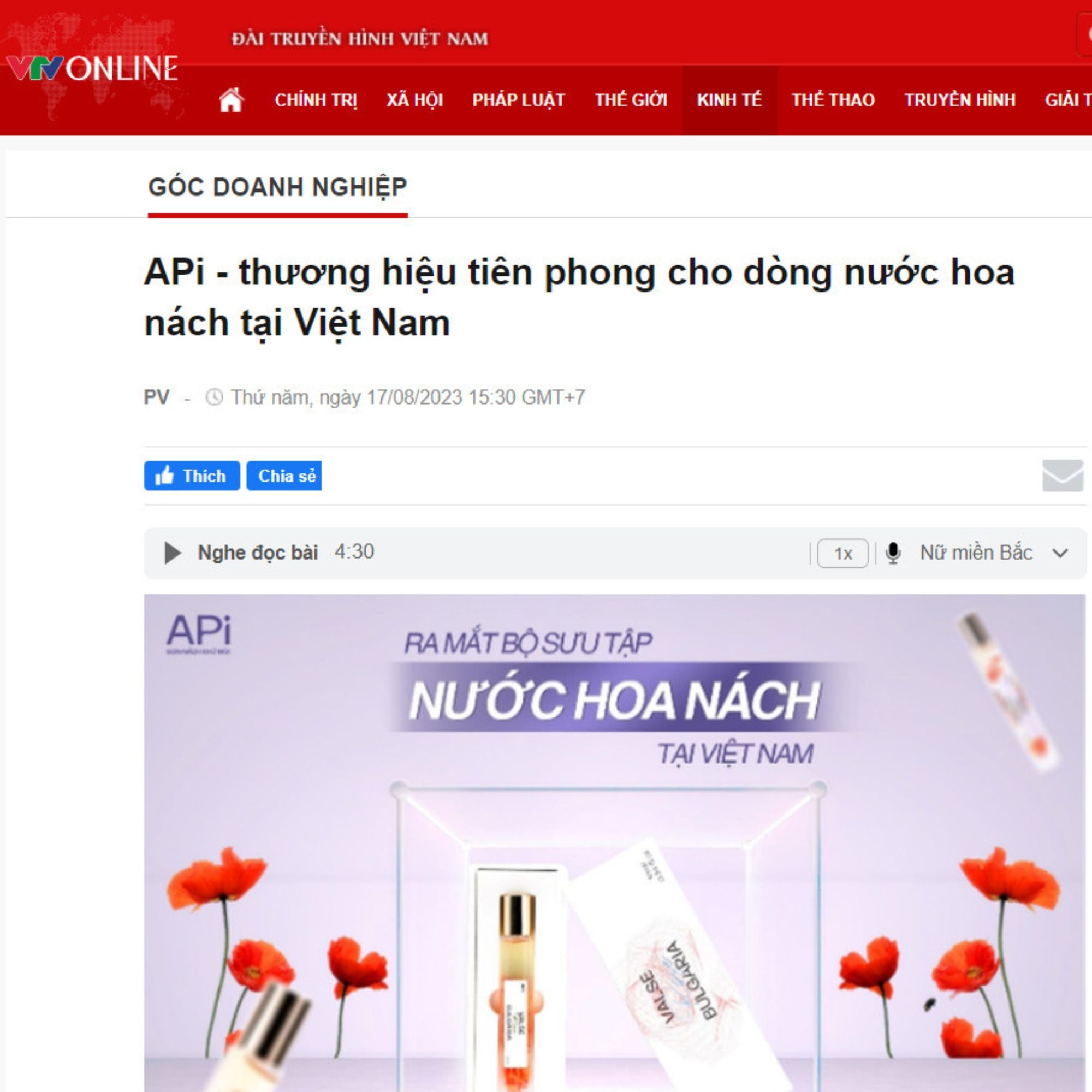 APi - THƯƠNG HIỆU TIÊN PHONG CHO DÒNG NƯỚC HOA NÁCH TẠI VIỆT NAM