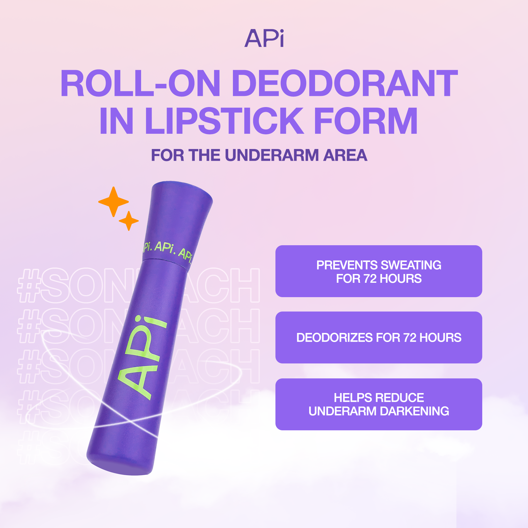 Armpit Serum APi, serum to help deodorize underarm odor, api underarm roll-on 10ml