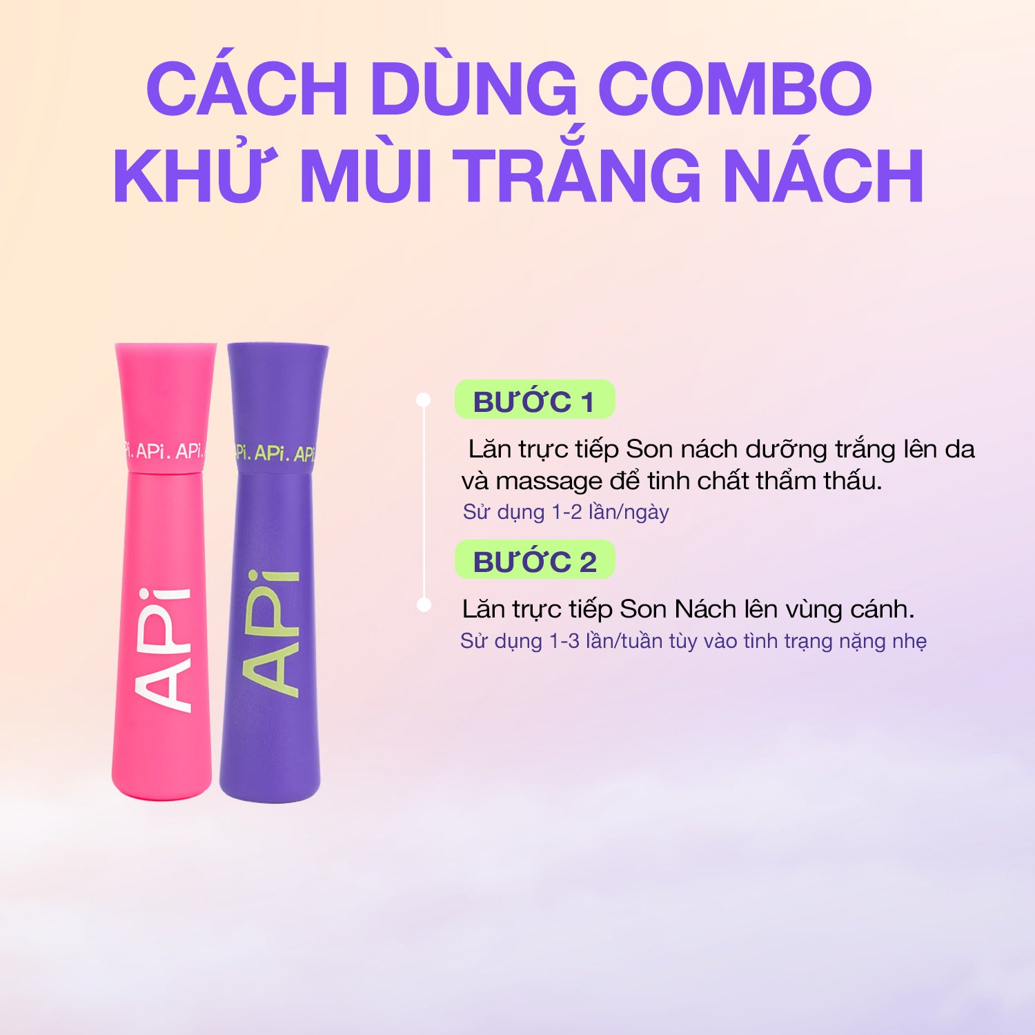 [OFF thêm 20% khi thanh toán] Combo Son Nách 2024 + Son Nách dưỡng trắng mới